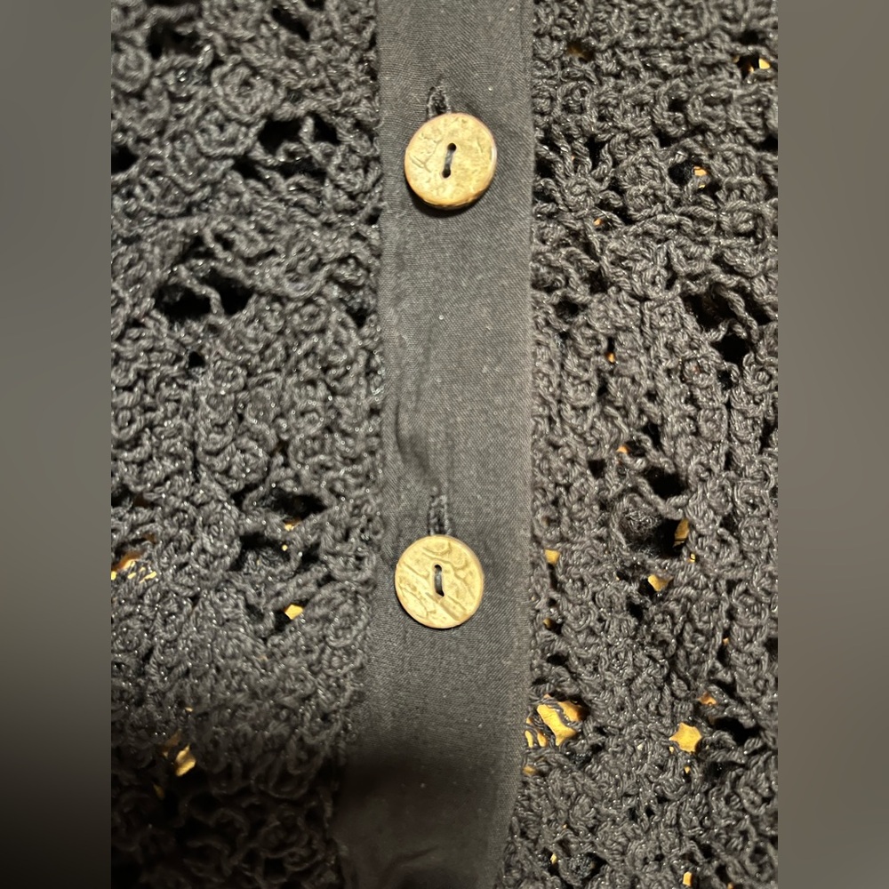 Zara Elegant Black Crochet Maxi Dress - Picture 13 of 16